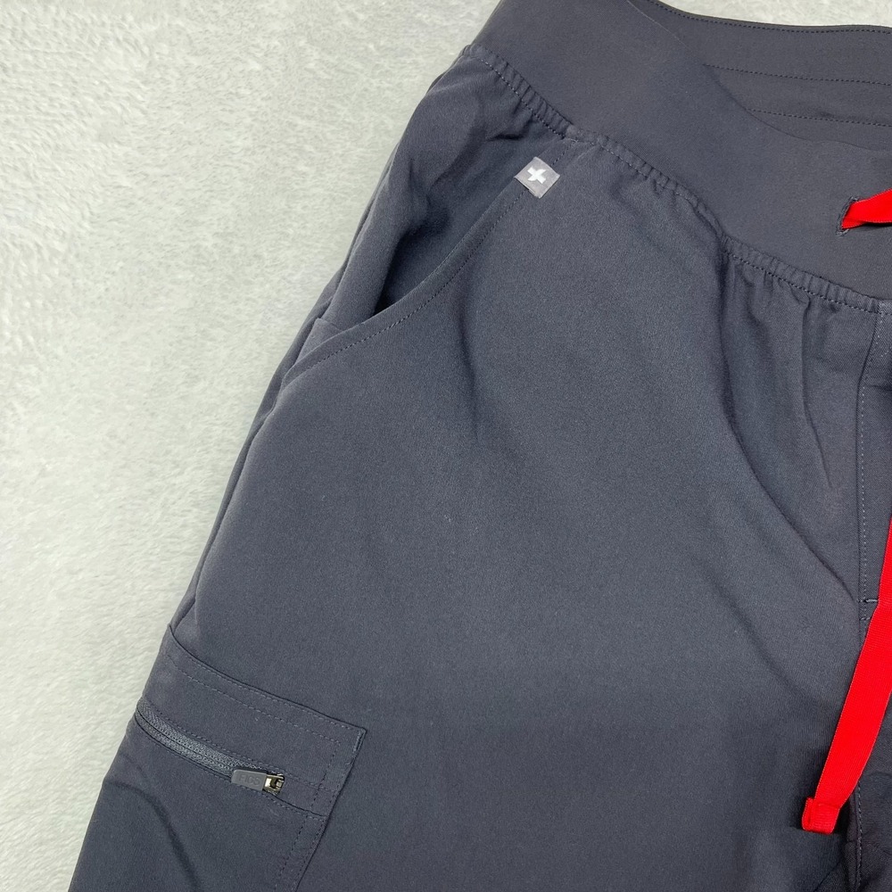 Figs High Waisted Zamora Jogger Scrub Pants Women's Charcoal Drawstring - 28X28 - Picture 9 of 12